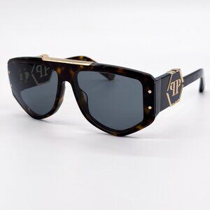 NEW PHILIPP PLEIN EGO SPP093M 0722 HAVANA UNISEX SUNGLASSES PHILIPP PLEIN